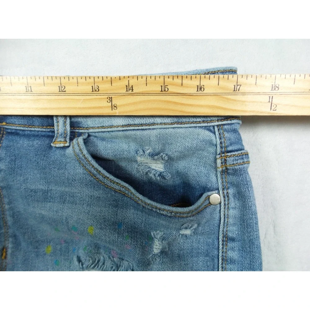 Judy Blue Jean Shorts Womens Size 2XL Blue Denim Cut-Off Hight Rise Stretch